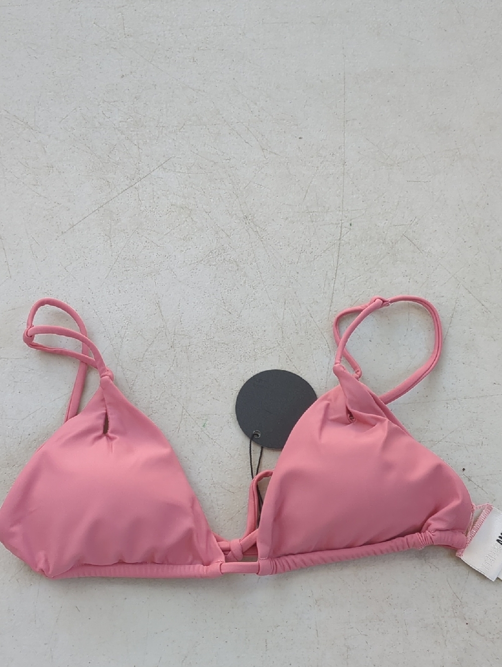 Amuse Society Soft Pink Triangle Bikini Top